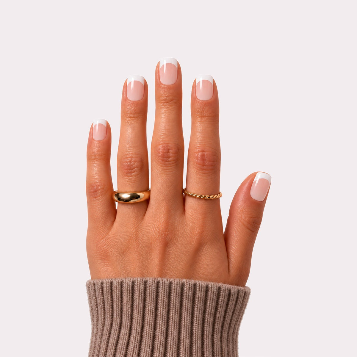 haute french benefits press-on nails on hand