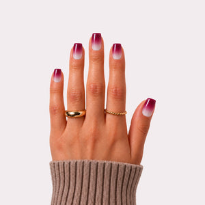 cherry on mute press-on nails